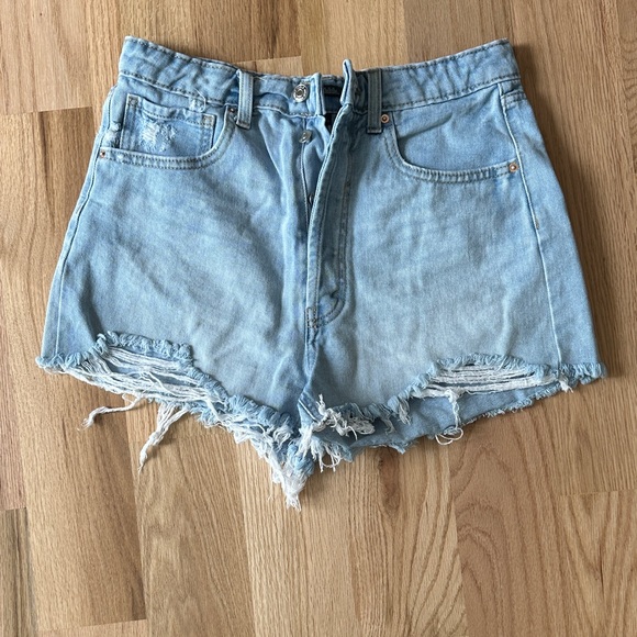 Wild Fable Light Blue Frayed Jean Shorts - Picture 1 of 1